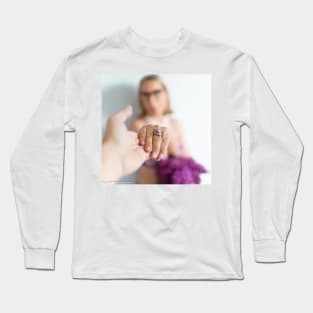 Marry Me! Photograph Featuring Two Hands Long Sleeve T-Shirt